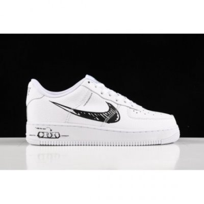 Nike Air Force 1 Low Beyaz / Siyah Kaykay Ayakkabı Türkiye - 9QMI6LWT